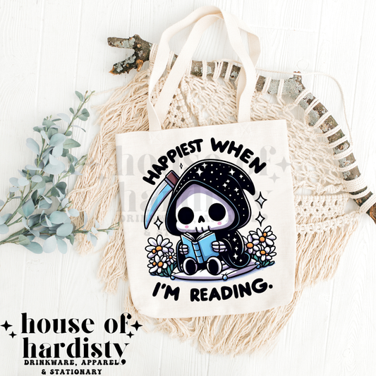 Happiest When I'm Reading | Tote Bag