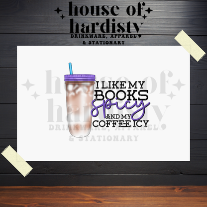 Books Spicy Coffee Icy | Tote Bag