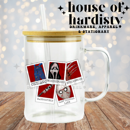 Horror Friends Polaroid | 16oz Hot & Cold Glass Cup