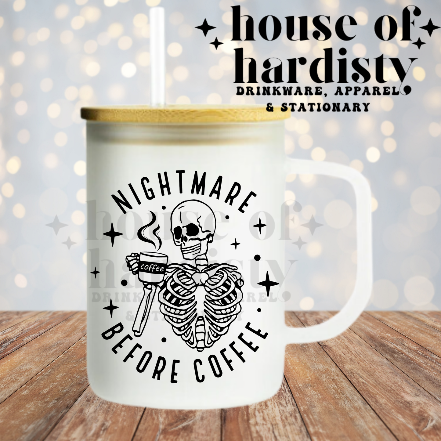 Nightmare Before Coffee | 16oz Hot & Cold Glass Cup