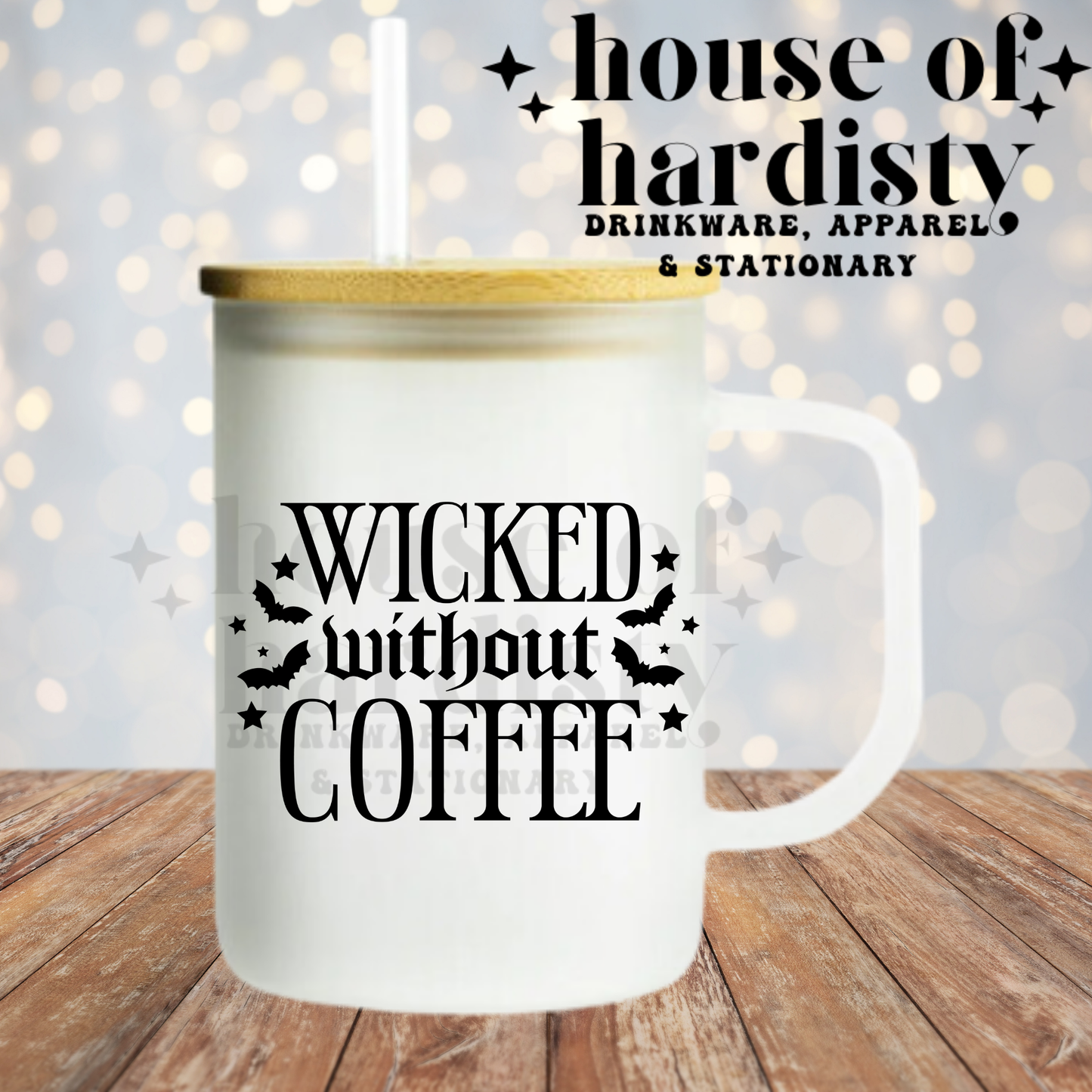 Wicked Without Coffee | 16oz Hot & Cold Glass Cup