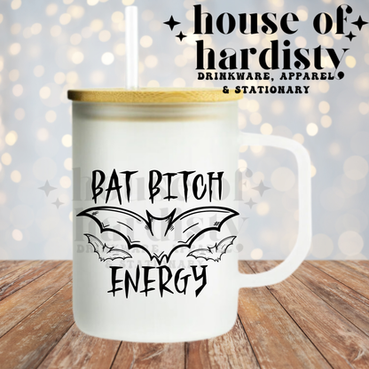 Bat Bitch Energy | 16oz Hot & Cold Glass Cup