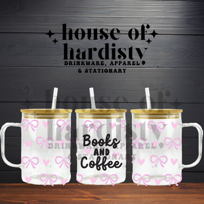 Coquette Books & Coffee | 16oz Hot & Cold Glass Cup