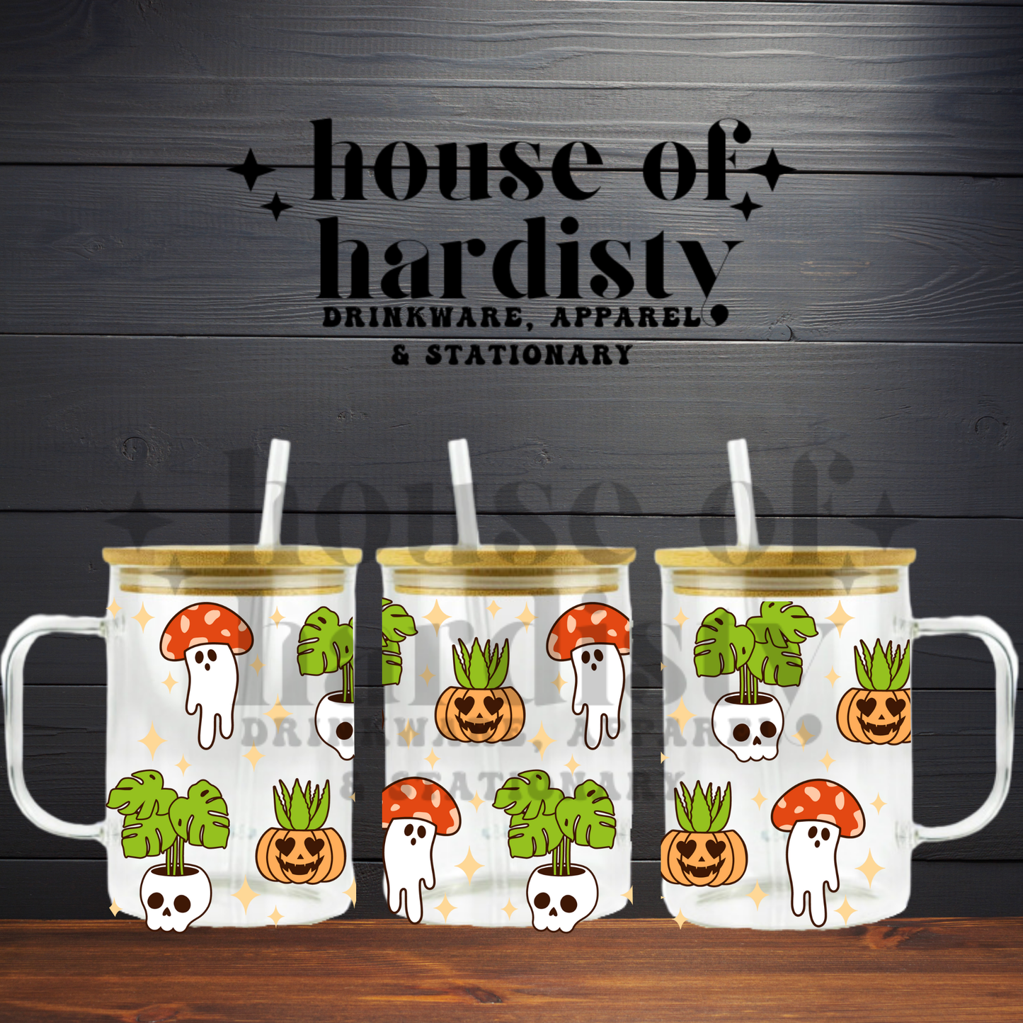 Halloween Plants | 16oz Hot & Cold Glass Cup