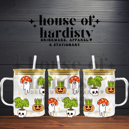 Halloween Plants | 16oz Hot & Cold Glass Cup