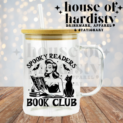 Spooky Readers Book Club | 16oz Hot & Cold Glass Cup