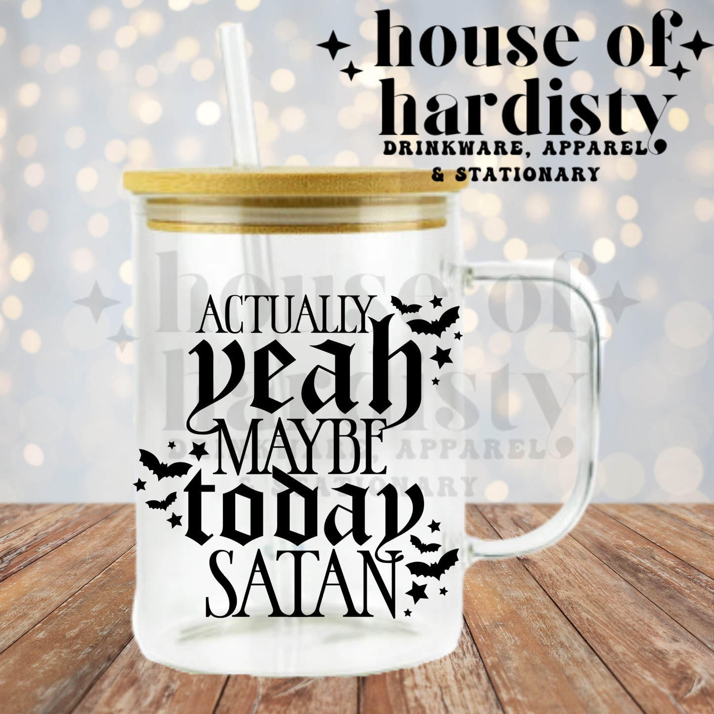 Maybe Today Satan | 16oz Hot & Cold Glass Cup