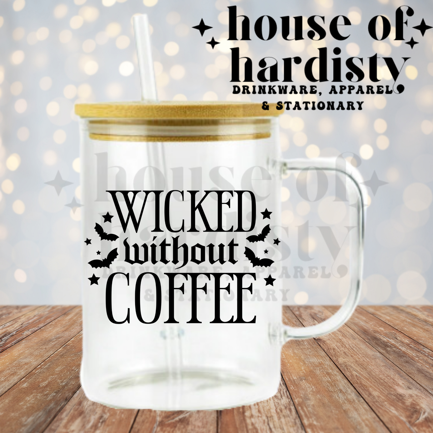 Wicked Without Coffee | 16oz Hot & Cold Glass Cup