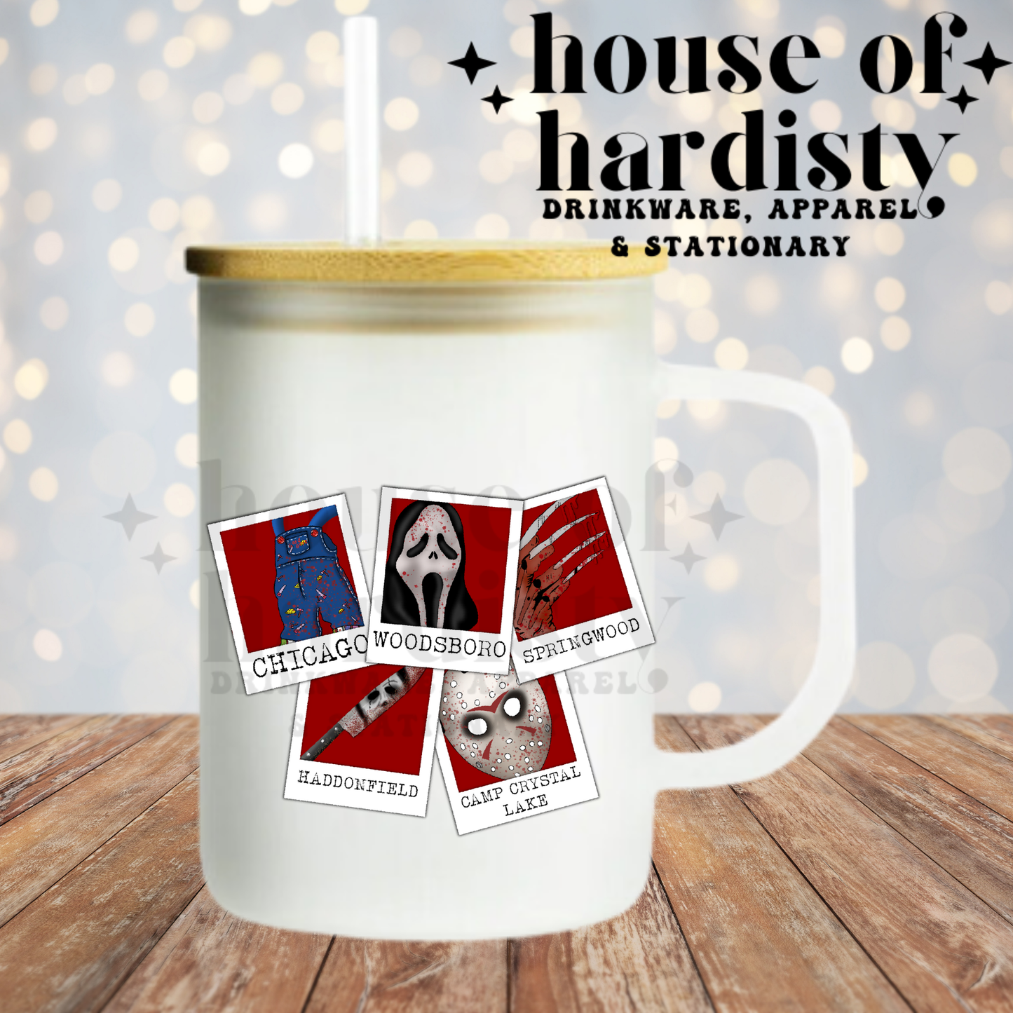 Horror Friends Polaroid | 16oz Hot & Cold Glass Cup