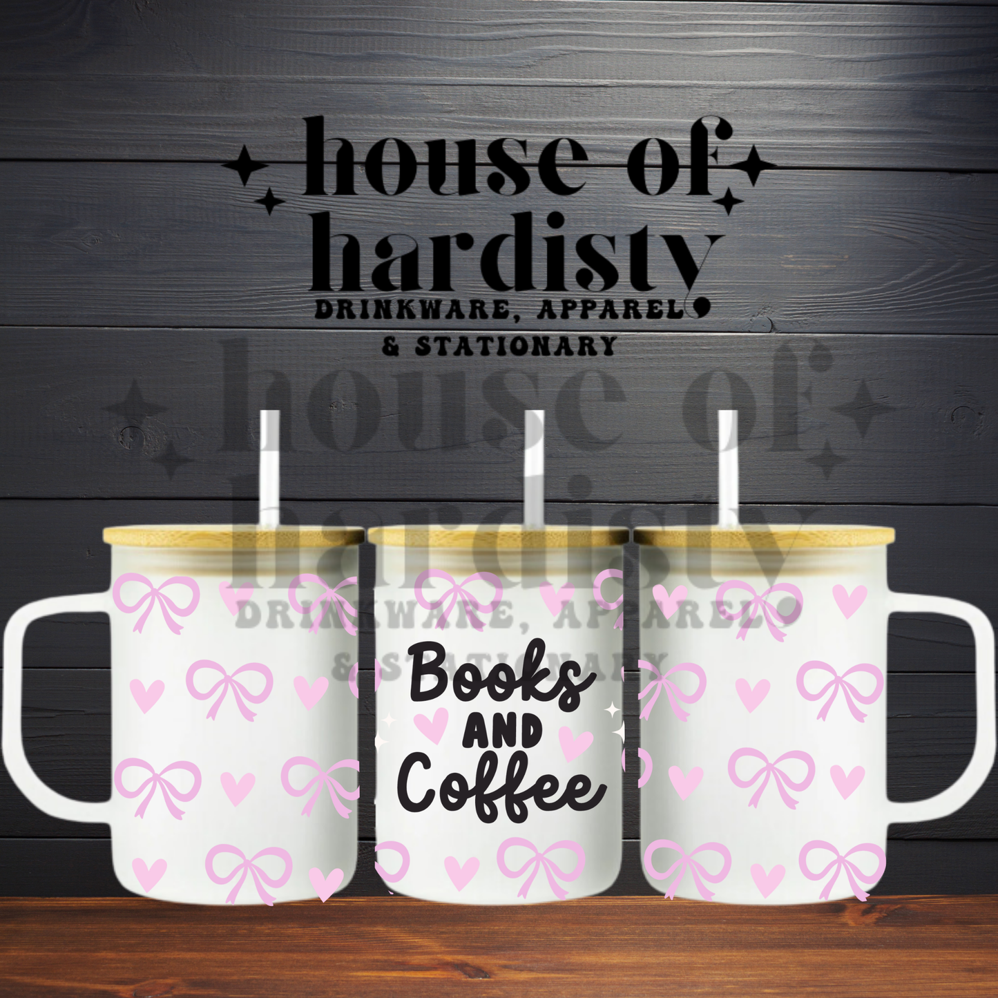 Coquette Books & Coffee | 16oz Hot & Cold Glass Cup