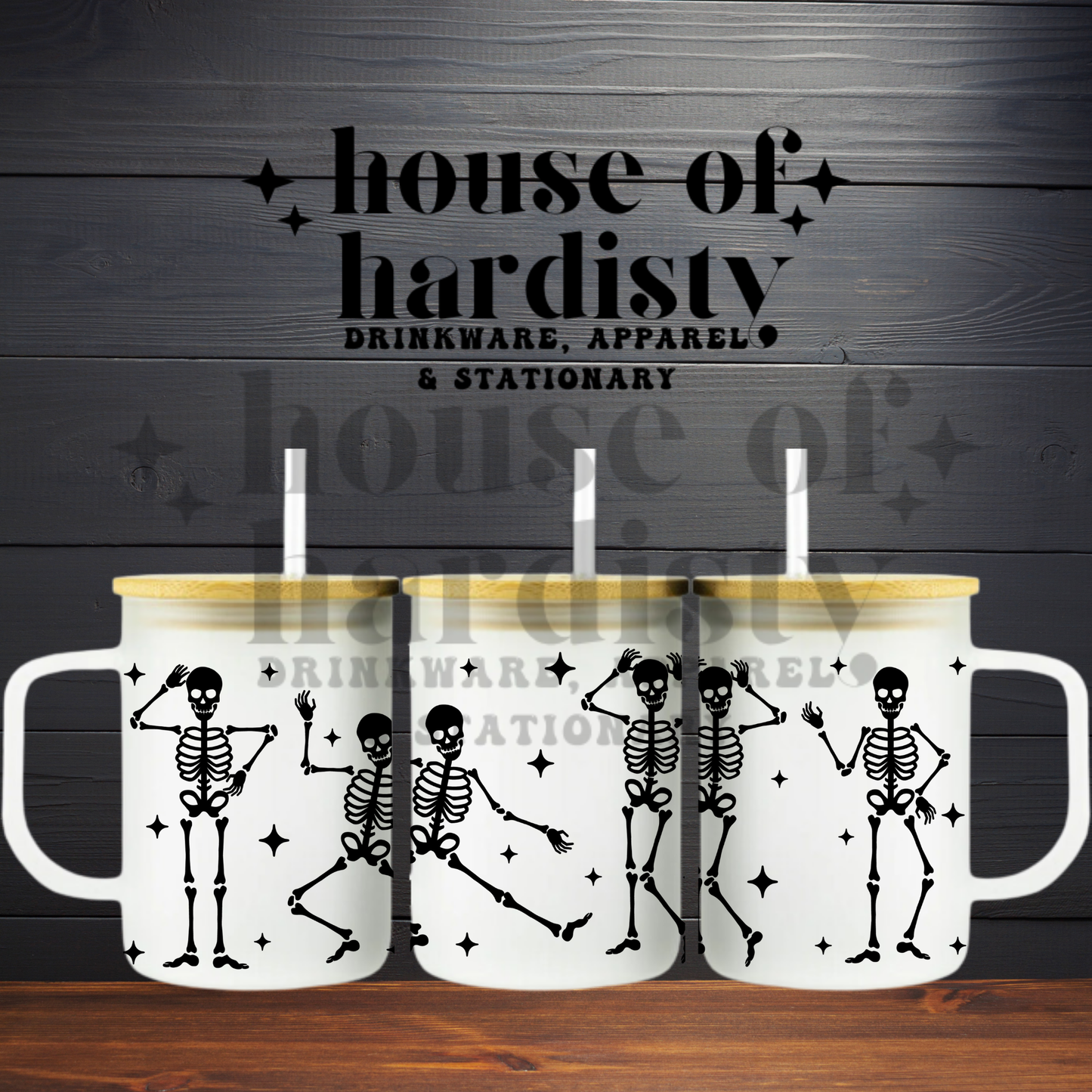 Dancing Skellies | 16oz Hot & Cold Glass Cup