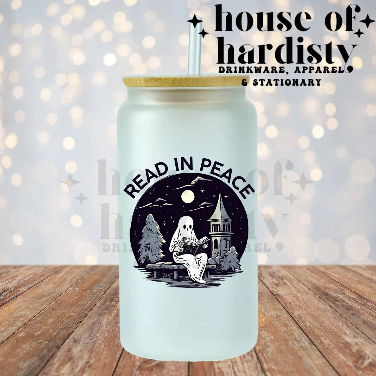 Read In Peace | 16oz Hot & Cold Glass Cup