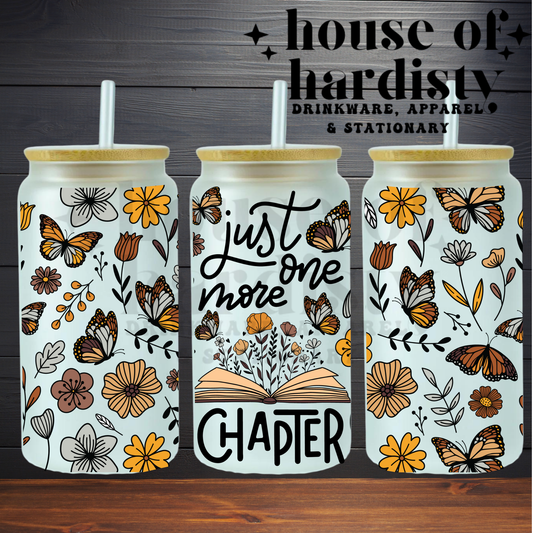 Just One More Chapter (Butterflies) | 16oz Hot & Cold Glass Cup