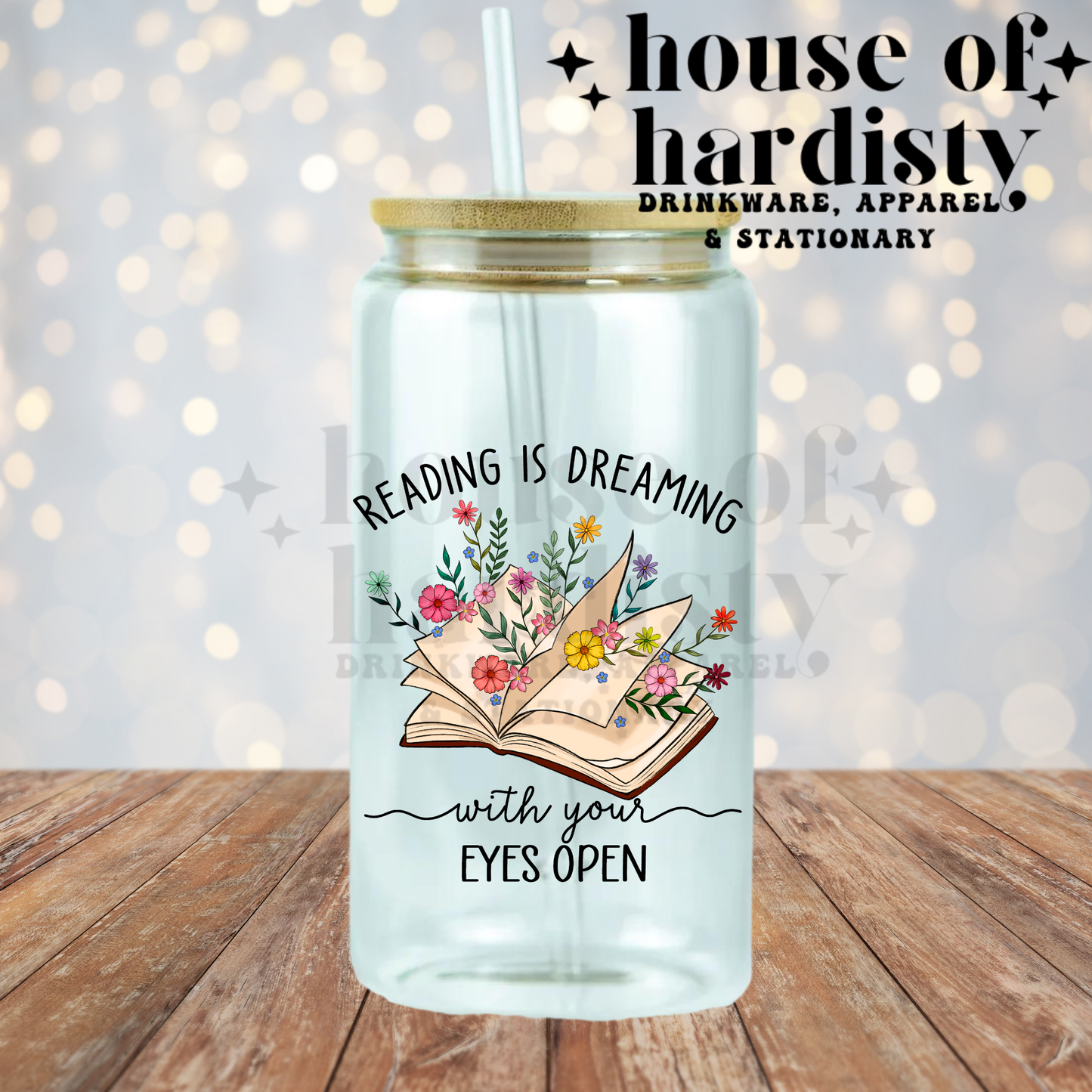 Reading is Dreaming | 16oz Hot & Cold Glass Cup