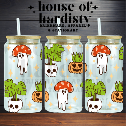 Halloween Plants | 16oz Hot & Cold Glass Cup