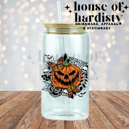 Stay Spooky Butterfly Pumpkin | 16oz Hot & Cold Glass Cup