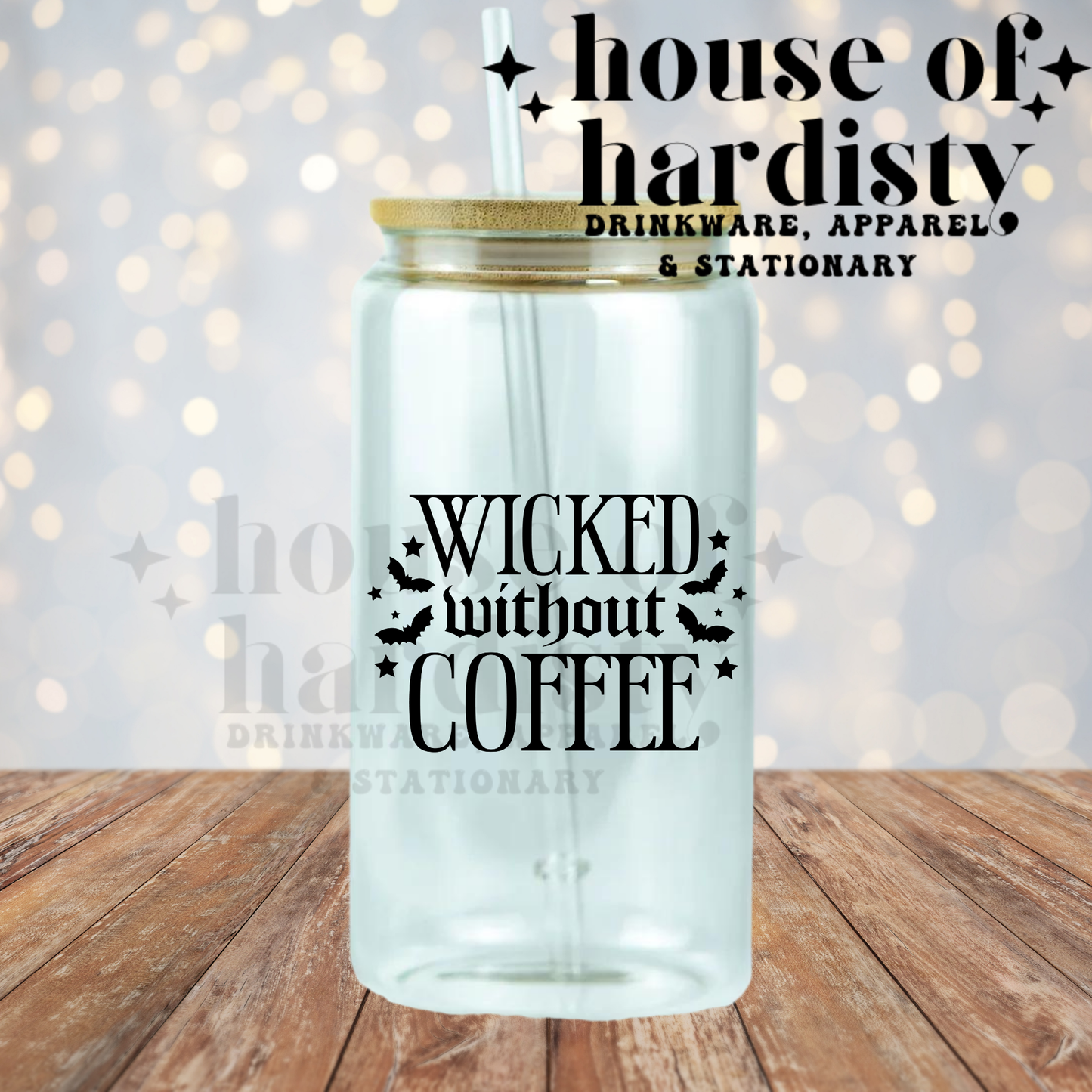 Wicked Without Coffee | 16oz Hot & Cold Glass Cup