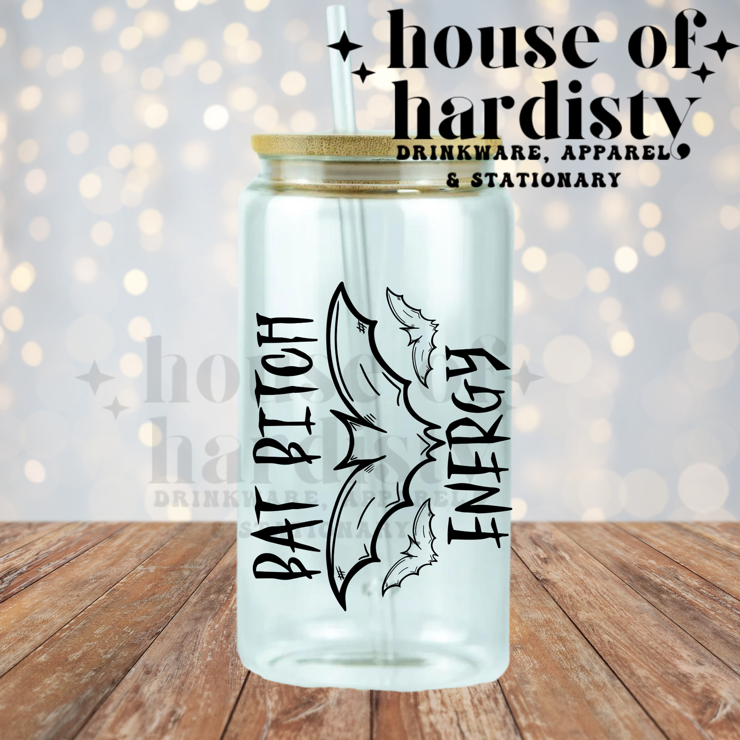 Bat Bitch Energy | 16oz Hot & Cold Glass Cup