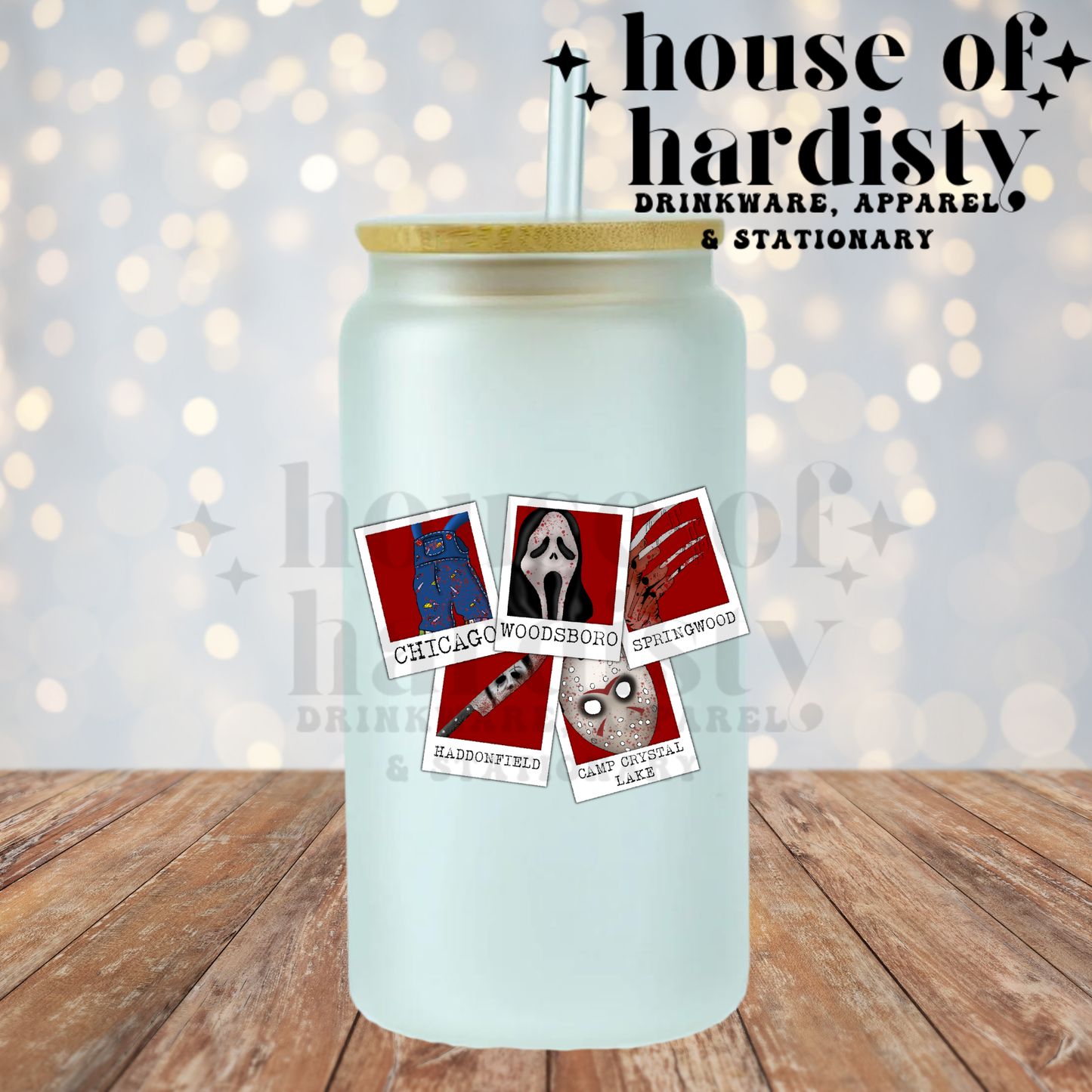 Horror Friends Polaroid | 16oz Hot & Cold Glass Cup