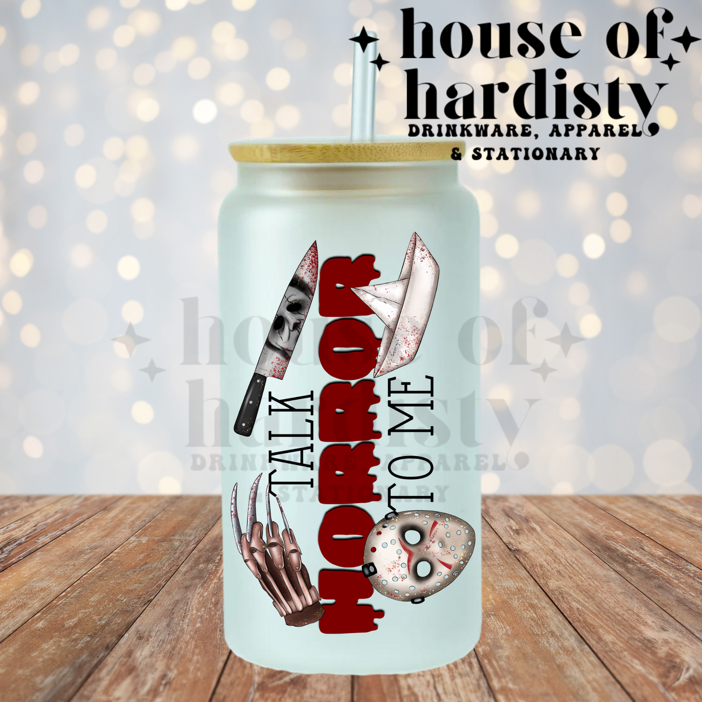 Talk Horror To Me | 16oz Hot & Cold Glass Cup