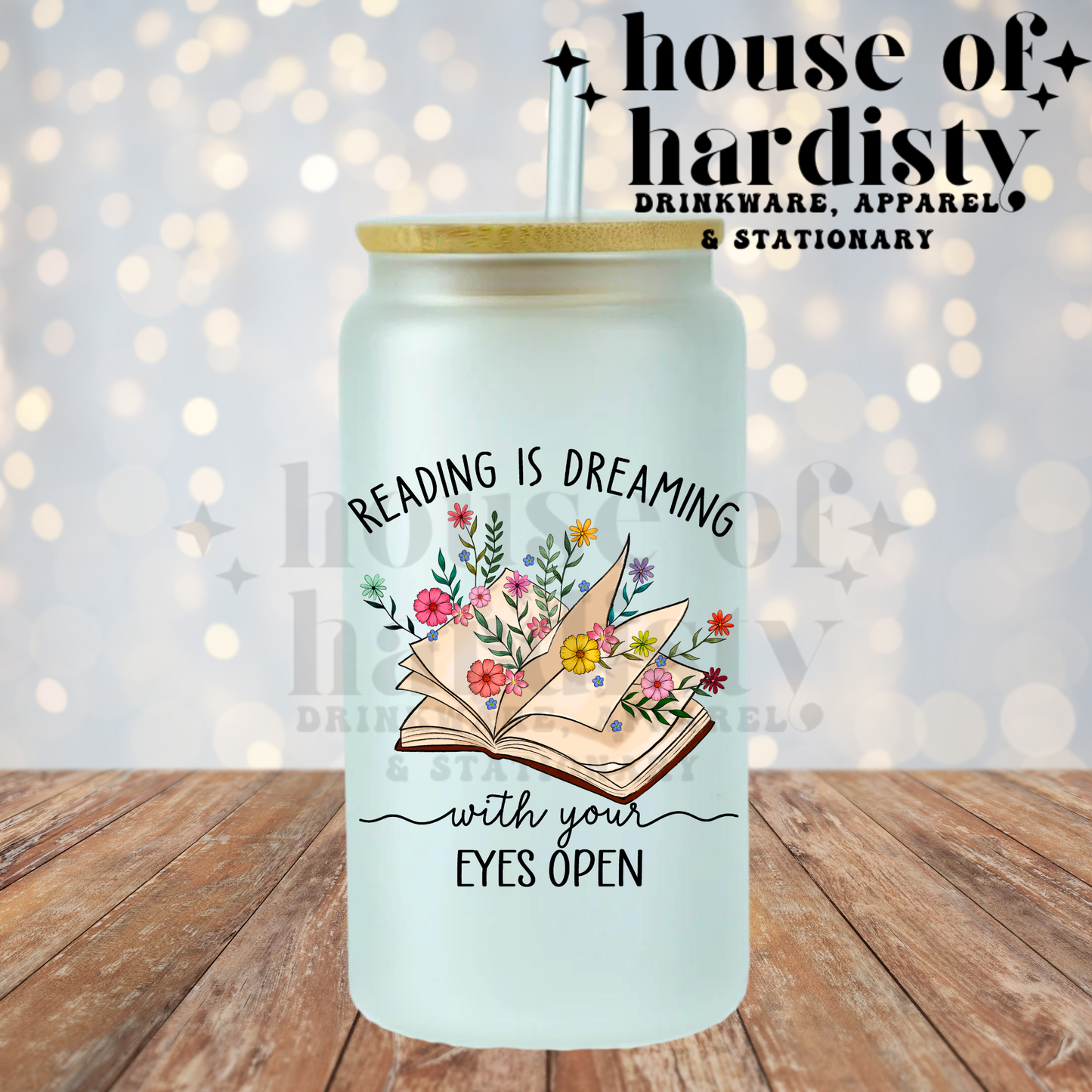 Reading is Dreaming | 16oz Hot & Cold Glass Cup