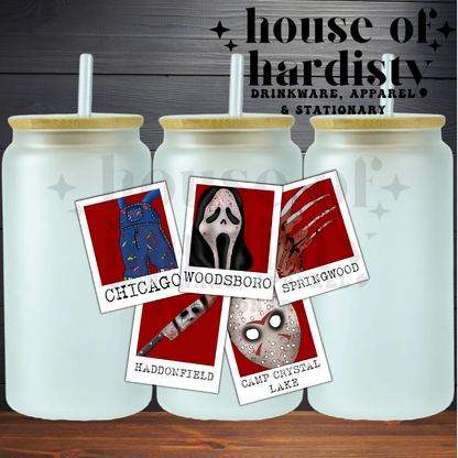 Horror Friends Polaroid | 16oz Hot & Cold Glass Cup