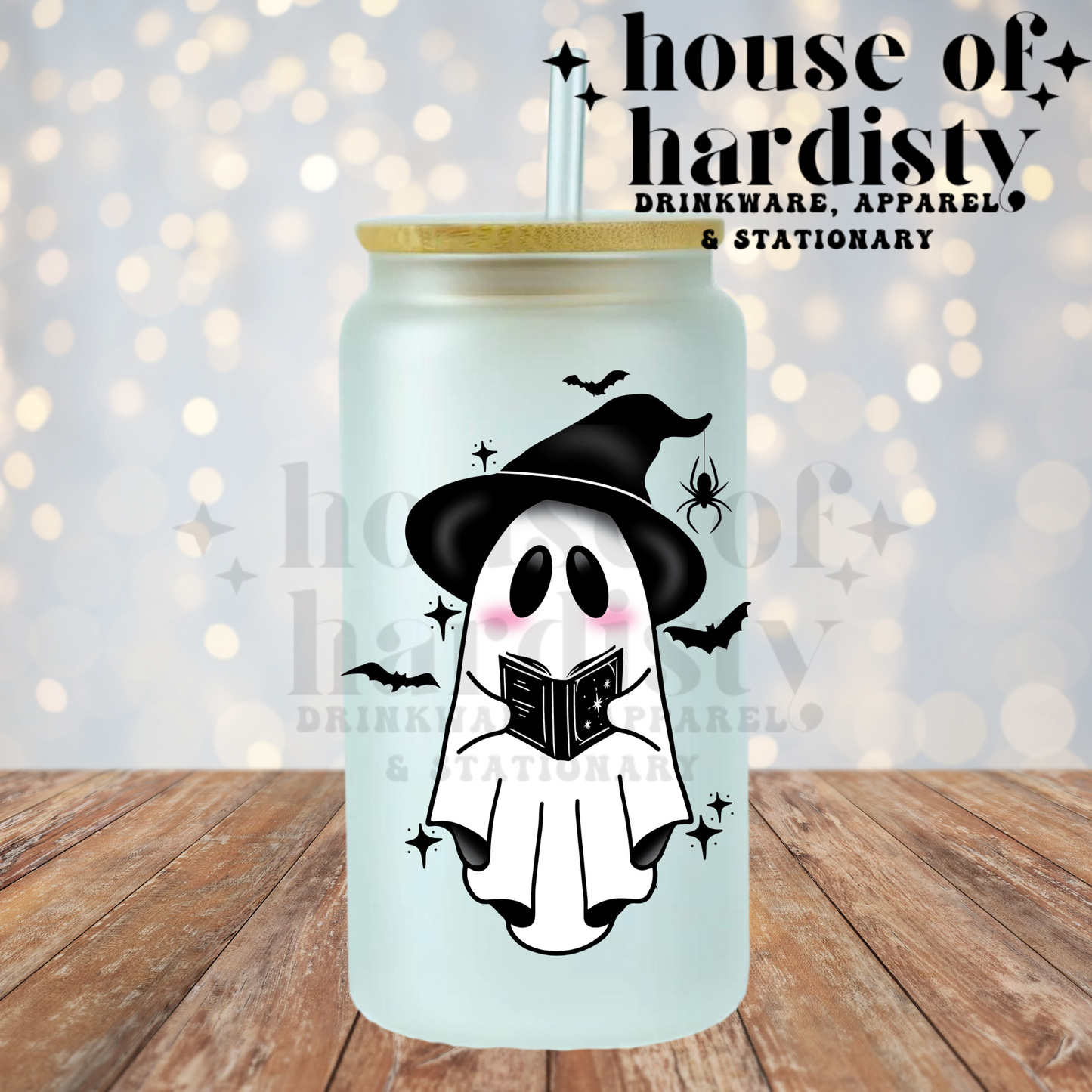 Spooky Bookish Ghoul | 16oz Hot & Cold Glass Cup