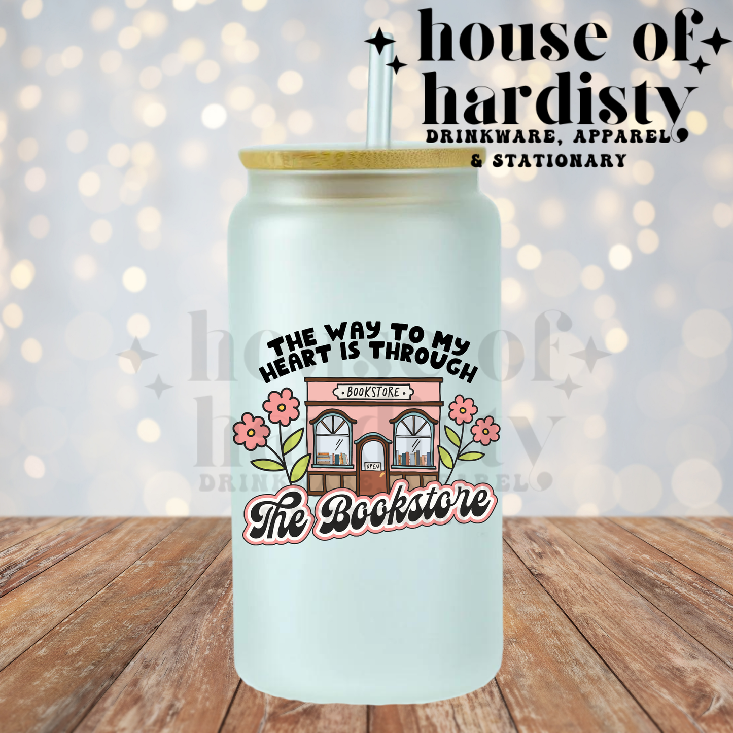 Through The Bookstore | 16oz Hot & Cold Glass Cup