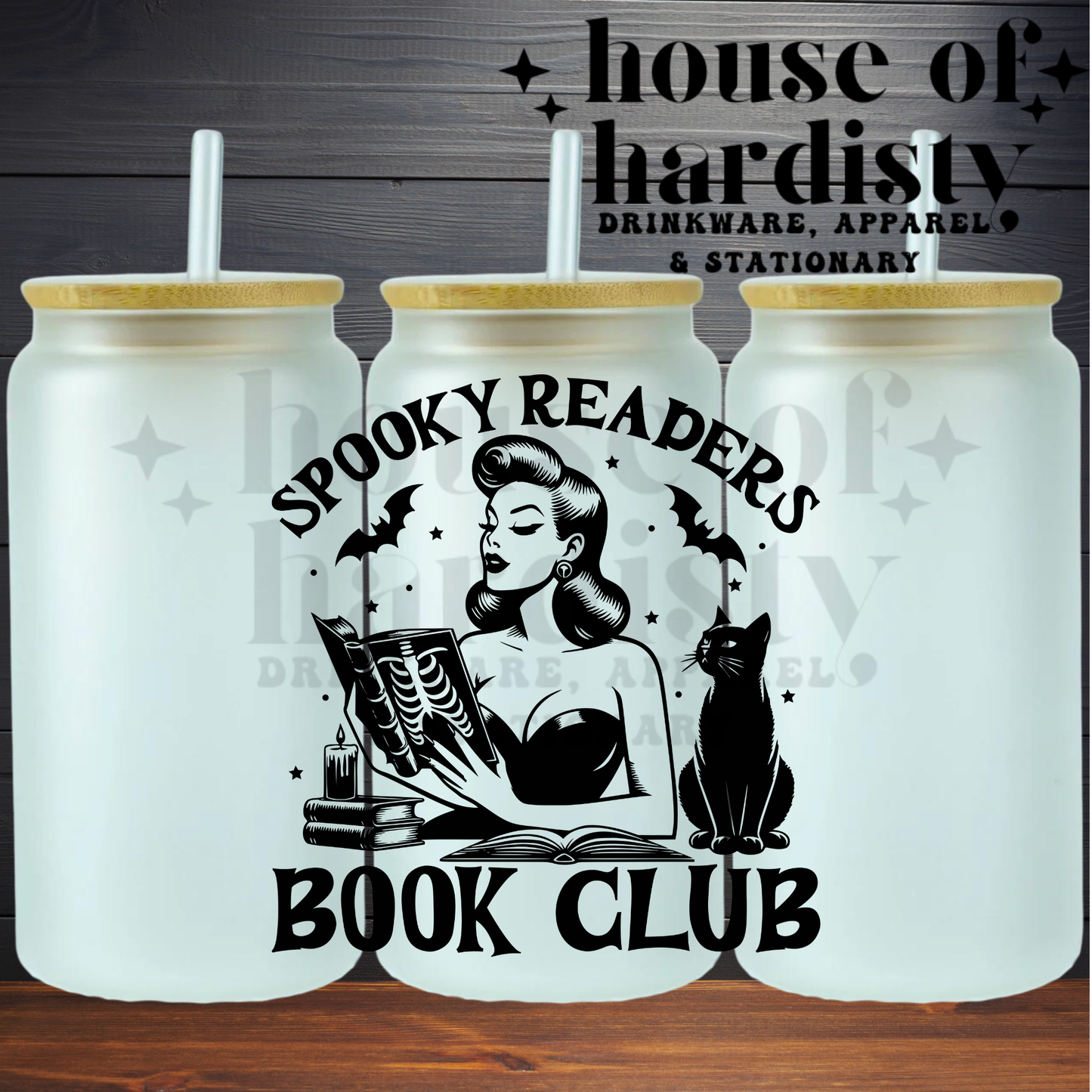 Spooky Readers Book Club | 16oz Hot & Cold Glass Cup