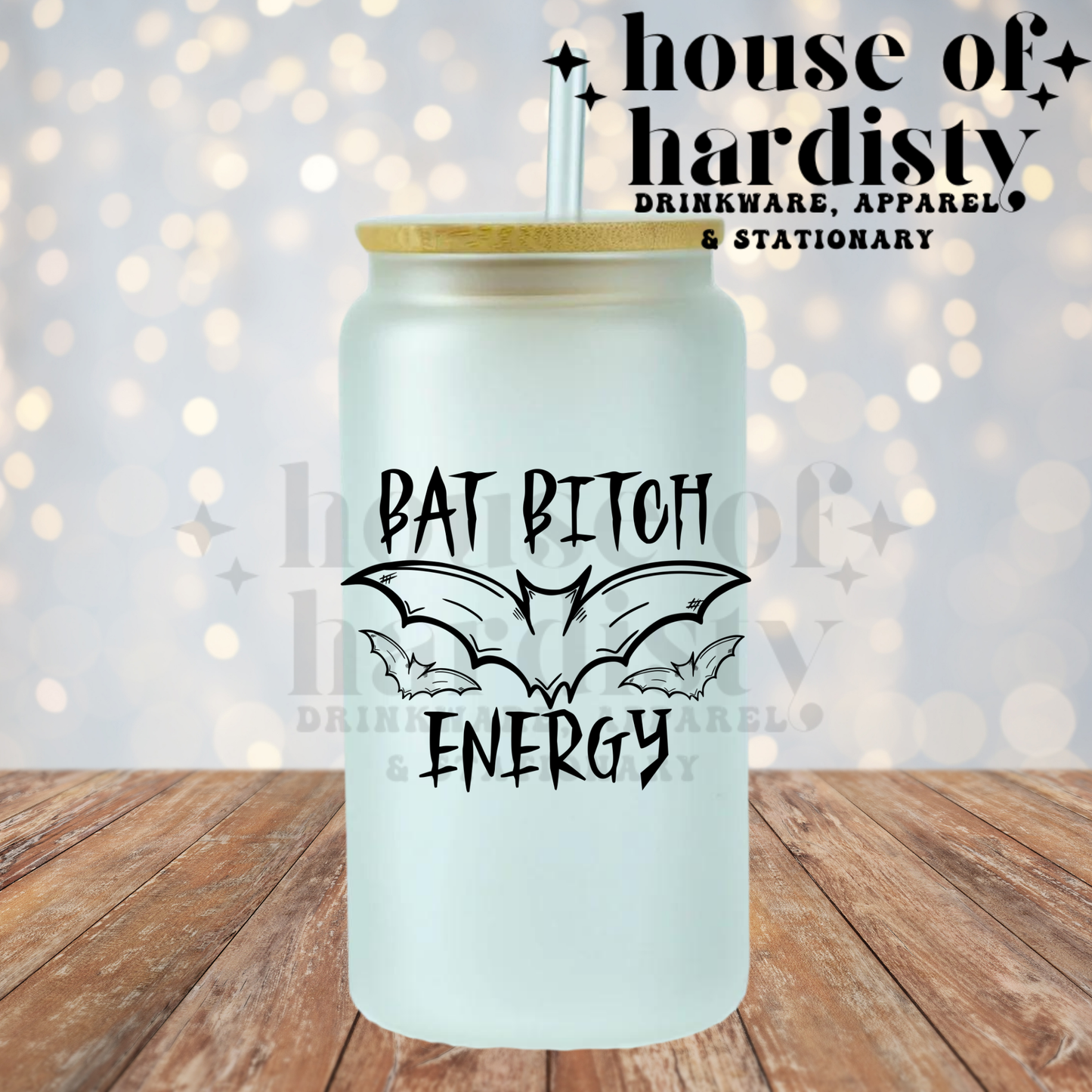 Bat Bitch Energy | 16oz Hot & Cold Glass Cup