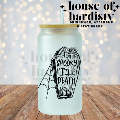 Spooky 'Till Death | 16oz Hot & Cold Glass Cup