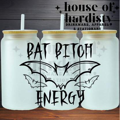 Bat Bitch Energy | 16oz Hot & Cold Glass Cup