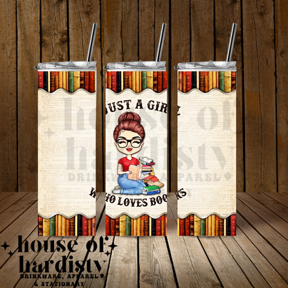 Girl Who Loves Books | 20oz Travel Tumbler