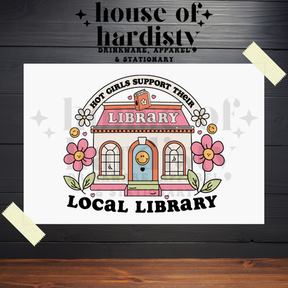 Hot Girls Support Local Library | Tote Bag