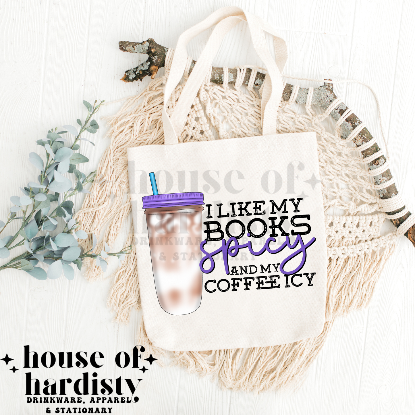 Books Spicy Coffee Icy | Tote Bag