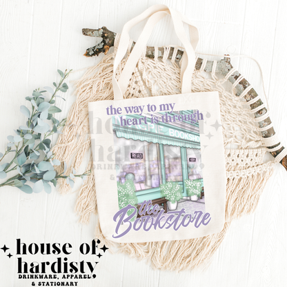 Way To My Heart Bookstore | Tote Bag