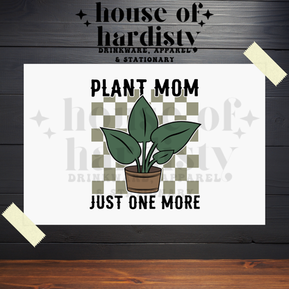 Plant Mom Just One More | 16oz Hot & Cold Glass Cup