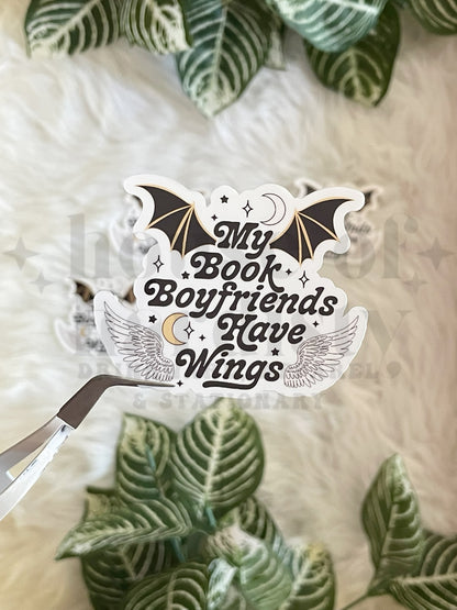 My Book Boyfriends Have Wings | Sticker