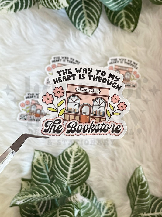 Way To My Heart is Through The Bookstore | Sticker