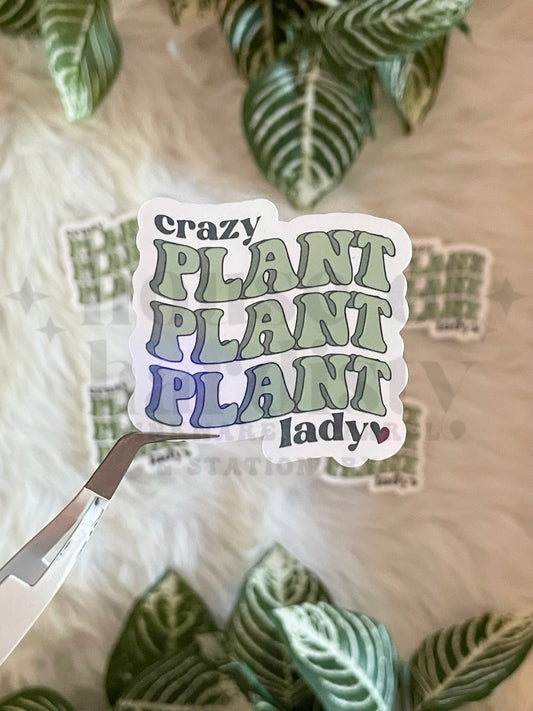 Crazy Plant Lady (Stacked) | Sticker