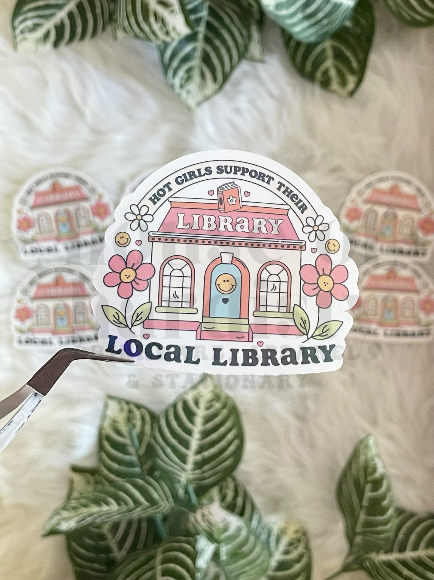 Hot Girls Support Their Local Library | Sticker